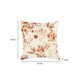 Square Accent Throw Pillow 20’’ Hand Applied Floral Accents Brown BM333054