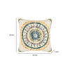Square Accent Throw Pillow 20’’ Hand Painted Spiral Design Blue Red BM333055