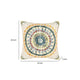 Square Accent Throw Pillow 20’’ Hand Painted Spiral Design Blue Red BM333055