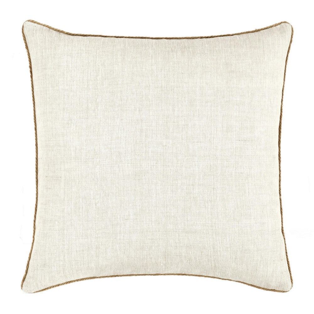 Square Accent Throw Pillow 22’’ Hand Painted Pottery Design Yellow BM333056