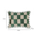 Lumbar Accent Throw Pillow 14x20 Green Checkered Stripe Flange Edge BM333057