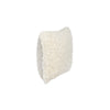 Cusp Lumbar Accent Throw Pillow 12x16 Curly Texture Ivory Shearling BM333059