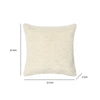 Square Accent Throw Pillow 22’’ Hand Tufted Organic Design Ivory BM333060