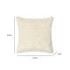 Square Accent Throw Pillow 22’’ Hand Tufted Organic Design Ivory BM333060