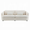 Riku Sofa | 2 Lumbar Pillows | 84’’ | Beige Linen | Modern Shape BM333063