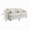 Riku Sofa | 2 Lumbar Pillows | 84’’ | Beige Linen | Modern Shape BM333063