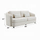 Riku Sofa | 2 Lumbar Pillows | 84’’ | Beige Linen | Modern Shape BM333063