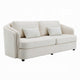 Riku Sofa | 2 Lumbar Pillows | 84’’ | Beige Linen | Modern Shape BM333063