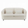 Riku Loveseat | 2 Accent Lumbar Pillows 69’’ Beige Linen Modern Shape BM333064