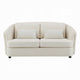 Riku Loveseat | 2 Accent Lumbar Pillows 69’’ Beige Linen Modern Shape BM333064
