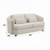 Riku Loveseat | 2 Accent Lumbar Pillows 69’’ Beige Linen Modern Shape BM333064