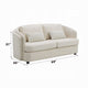 Riku Loveseat | 2 Accent Lumbar Pillows 69’’ Beige Linen Modern Shape BM333064