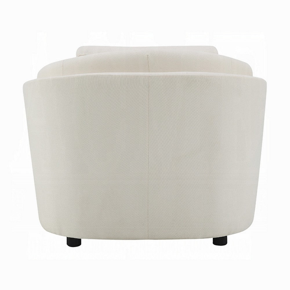 Riku Accent Armchair | 2 Lumbar Pillows | Soft Beige Linen Seating