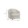 Riku Accent Armchair | 2 Lumbar Pillows | Soft Beige Linen Seating
