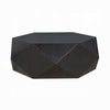 Hano Coffee Table | Black Rubberwood | 50" | Modern Geometric Body