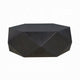 Hano Coffee Table | Black Rubberwood | 50" | Modern Geometric Body