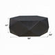 Hano Coffee Table | Black Rubberwood | 50’’ | Modern Geometric Body BM333066