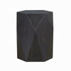 Hano Side End Table | Black Rubberwood | 22’’ Modern Geometric Body BM333067