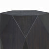 Hano Side End Table | Black Rubberwood | 22’’ Modern Geometric Body BM333067