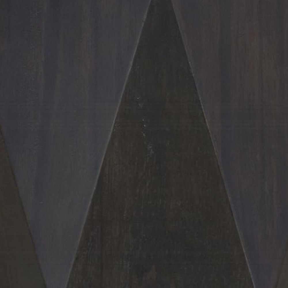 Hano Side End Table | Black Rubberwood | 22’’ Modern Geometric Body BM333067