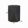 Hano Side End Table | Black Rubberwood | 22’’ Modern Geometric Body BM333067