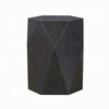 Hano Side End Table | Black Rubberwood | 22" Modern Geometric Body