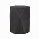 Hano Side End Table | Black Rubberwood | 22" Modern Geometric Body