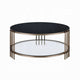 Abio Coffee Table | 35’’ | Round Sintered Stone Top | Black and Gold BM333068