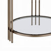 Abio Side End Table | 23’’ | Round Sintered Stone Top | Black and Gold BM333069