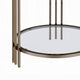 Abio Side End Table | 23’’ | Round Sintered Stone Top | Black and Gold BM333069
