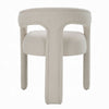 Gamo Set of 2 Side Dining Chair | Rounded Back | Modern White Chenille BM333072