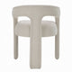 Gamo Set of 2 Side Dining Chair | Rounded Back | Modern White Chenille BM333072
