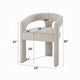 Gamo Set of 2 Side Dining Chair | Rounded Back | Modern White Chenille BM333072