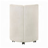 Yodo Side Accent Chair Set of 2 | Rolling Wheels | White Chenille BM333074