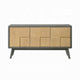 Yodo Sideboard Buffet Console | 59’’ | Brown Geometric Front Design BM333075