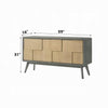 Yodo Sideboard Buffet Console | 59’’ | Brown Geometric Front Design BM333075