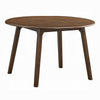 Koko Dining Table | 48" Round Top | Dark Walnut Brown Rubberwood