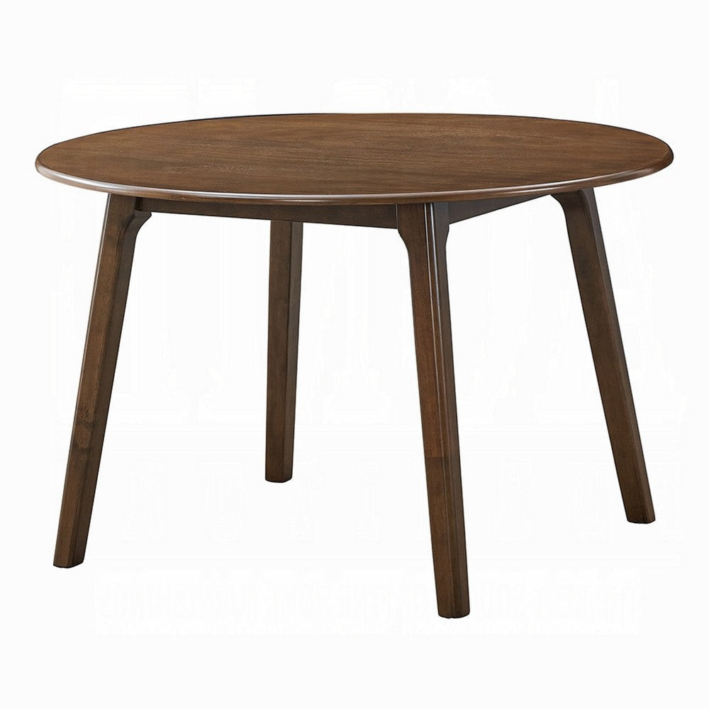 Koko Dining Table | 48’’ Round Top | Dark Walnut Brown Rubberwood BM333076