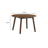 Koko Dining Table | 48’’ Round Top | Dark Walnut Brown Rubberwood BM333076