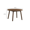 Koko Dining Table | 48" Round Top | Dark Walnut Brown Rubberwood