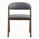 Koko Side Dining Chair Set of 2 | Gray Padded Seat | Walnut Brown Wood BM333077