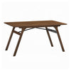 Lumy Dining Table | 59" | Rectangular Top | Walnut Brown Rubberwood