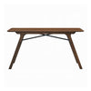 Lumy Dining Table | 59" | Rectangular Top | Walnut Brown Rubberwood