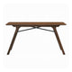 Lumy Dining Table | 59" | Rectangular Top | Walnut Brown Rubberwood