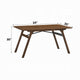 Lumy Dining Table | 59" | Rectangular Top | Walnut Brown Rubberwood