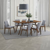 Lumy Dining Table | 59" | Rectangular Top | Walnut Brown Rubberwood