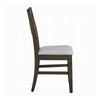 Side Dining Chair Set of 2 | X Farmhouse Back | Padded Gray and Beige BM333080