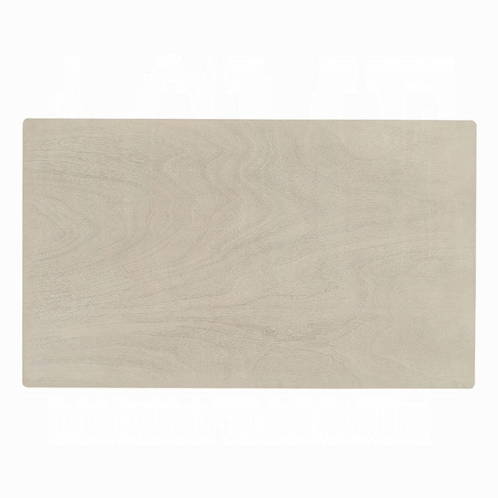 Feri Dining Table | 59" | Rectangular Top | Antique Bone White Finish