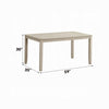 Feri Dining Table | 59" | Rectangular Top | Antique Bone White Finish