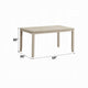 Feri Dining Table | 59" | Rectangular Top | Antique Bone White Finish